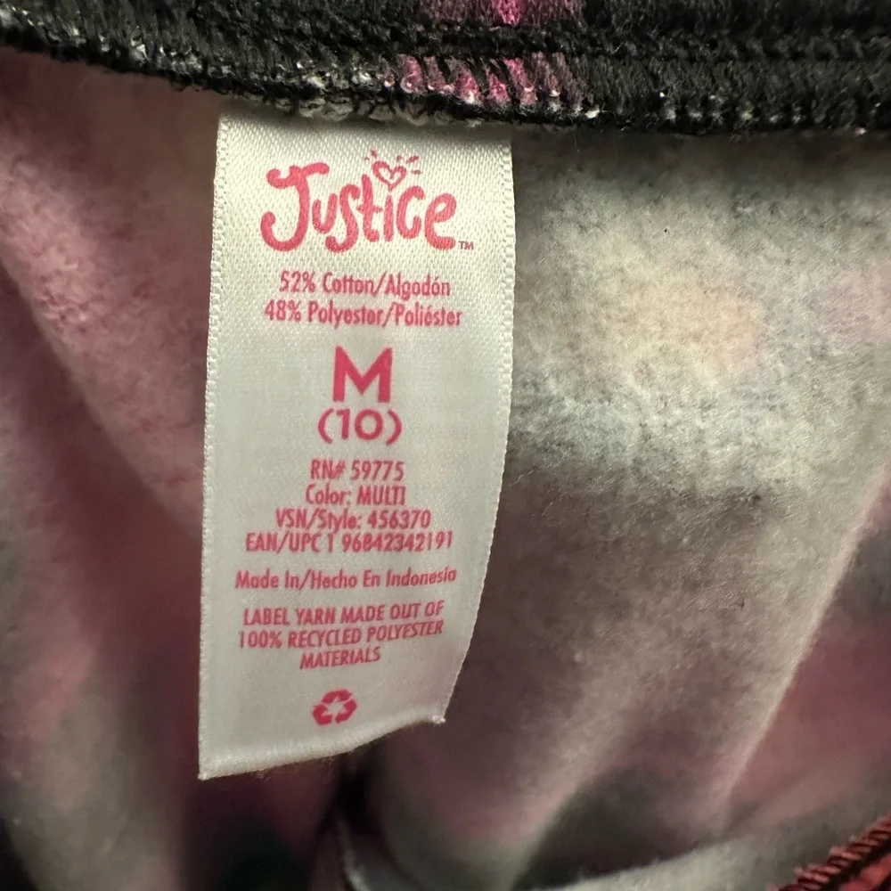 Justice Girls Fleece Wide Leg Pants Multicolor